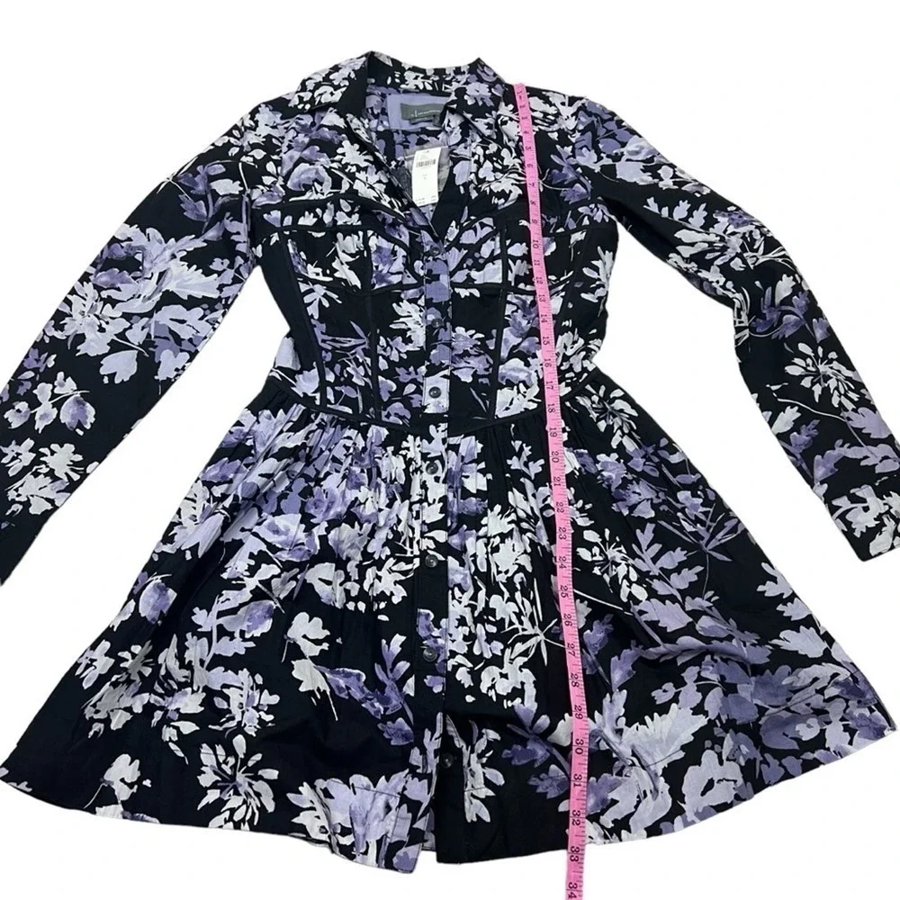 Anthropologie Corset Shirt Dress 6 Floral Button Front